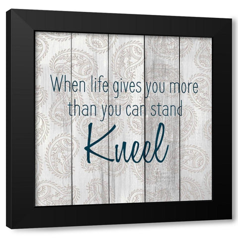 Kneel Black Modern Wood Framed Art Print by Kimberly, Allen