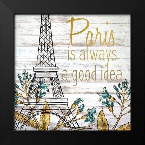 Paris 1 Black Modern Wood Framed Art Print by Kimberly, Allen