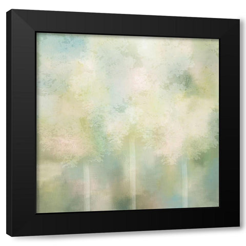 Spring Green 1 Black Modern Wood Framed Art Print with Double Matting by Kimberly, Allen
