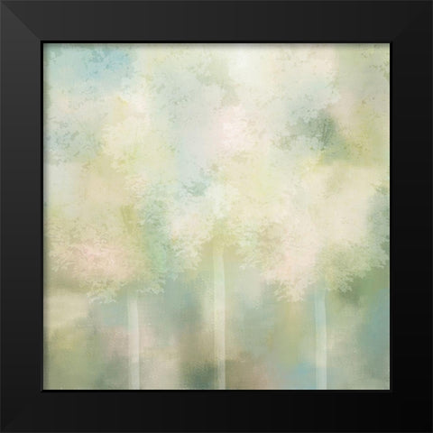 Spring Green 1 Black Modern Wood Framed Art Print by Kimberly, Allen
