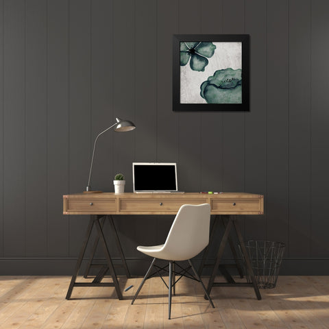 Hints of Emerald 1 Black Modern Wood Framed Art Print by Kimberly, Allen