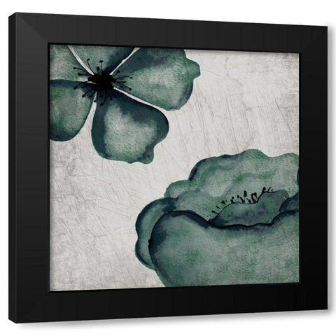 Hints of Emerald 1 Black Modern Wood Framed Art Print with Double Matting by Kimberly, Allen