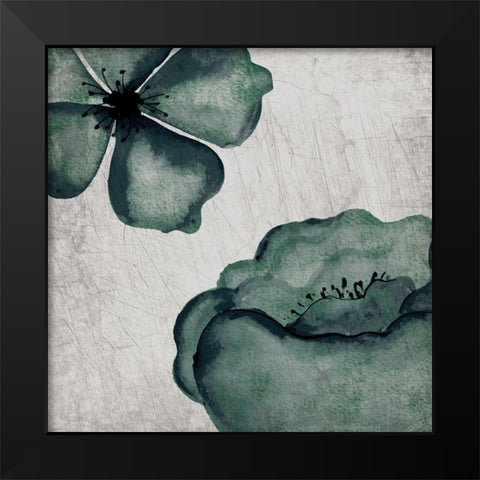 Hints of Emerald 1 Black Modern Wood Framed Art Print by Kimberly, Allen