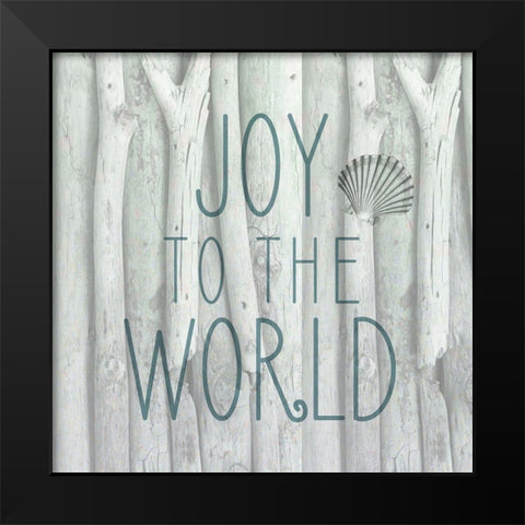Driftwood Christmas 1 Black Modern Wood Framed Art Print by Kimberly, Allen