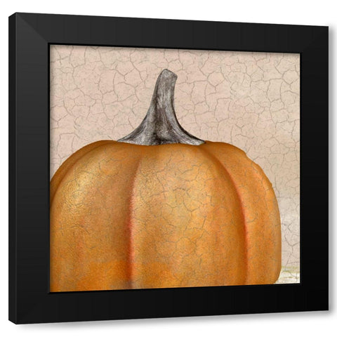 Copper Pumpkin Black Modern Wood Framed Art Print by Kimberly, Allen