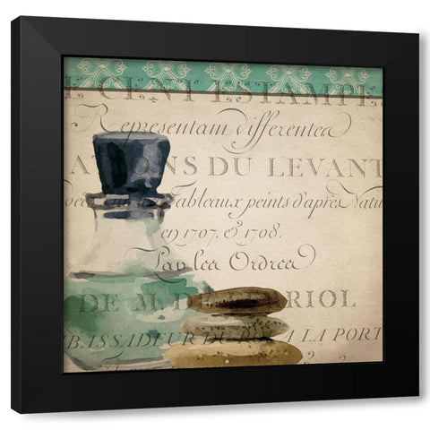 Spa Day 1 Black Modern Wood Framed Art Print with Double Matting by Kimberly, Allen