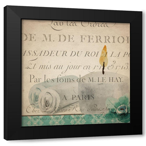 Spa Day 2 Black Modern Wood Framed Art Print by Kimberly, Allen