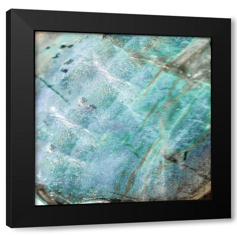Teal Gem 1 Black Modern Wood Framed Art Print with Double Matting by Allen, Kimberly
