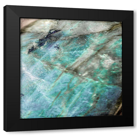 Teal Gem 2 Black Modern Wood Framed Art Print by Allen, Kimberly