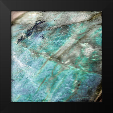 Teal Gem 2 Black Modern Wood Framed Art Print by Allen, Kimberly