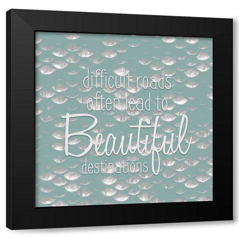 Difficult Roads Black Modern Wood Framed Art Print by Kimberly, Allen