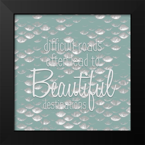 Difficult Roads Black Modern Wood Framed Art Print by Kimberly, Allen