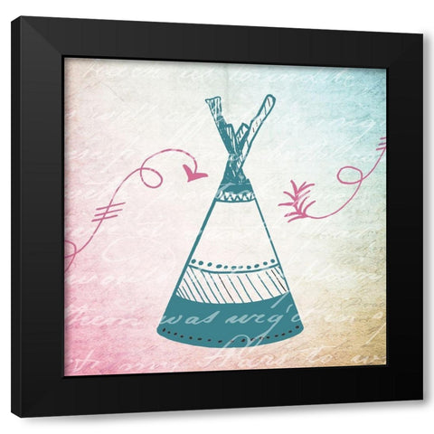 Boho A Black Modern Wood Framed Art Print with Double Matting by Kimberly, Allen