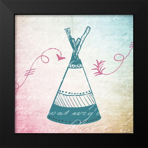 Boho A Black Modern Wood Framed Art Print by Kimberly, Allen