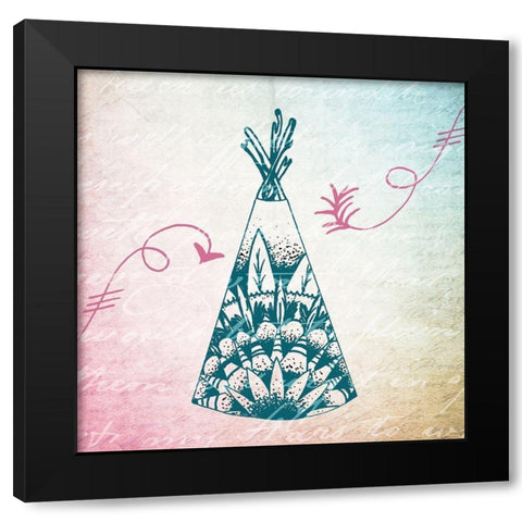 Boho C Black Modern Wood Framed Art Print with Double Matting by Kimberly, Allen