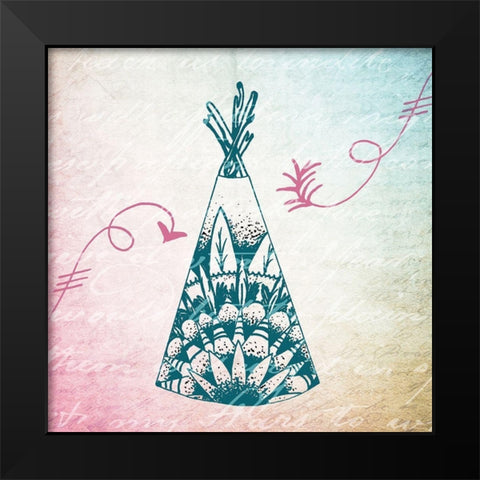 Boho C Black Modern Wood Framed Art Print by Kimberly, Allen