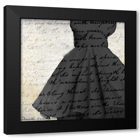 Little Black Dress Black Modern Wood Framed Art Print by Kimberly, Allen