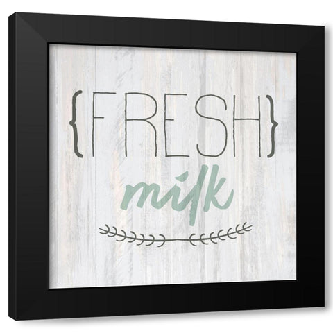 Fresh Milk Black Modern Wood Framed Art Print with Double Matting by Kimberly, Allen