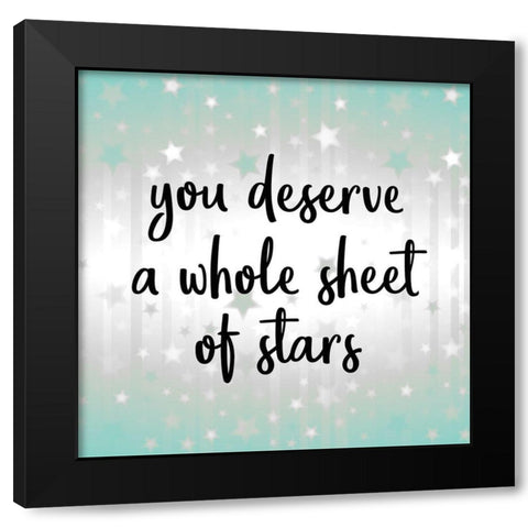 Sheet of Stars v2 Black Modern Wood Framed Art Print with Double Matting by Kimberly, Allen