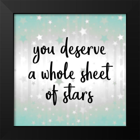 Sheet of Stars v2 Black Modern Wood Framed Art Print by Kimberly, Allen