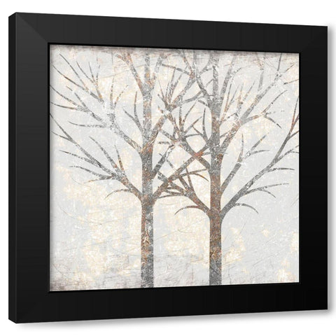 Gilded Trees 2 Black Modern Wood Framed Art Print with Double Matting by Kimberly, Allen