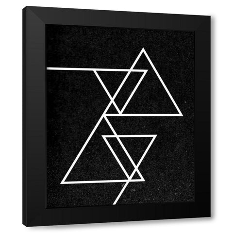 Black Triangle Black Modern Wood Framed Art Print with Double Matting by Louise, Gigi