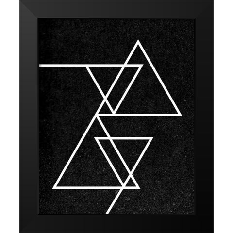 Black Triangle Black Modern Wood Framed Art Print by Louise, Gigi