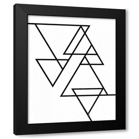 White Triangle Black Modern Wood Framed Art Print by Louise, Gigi