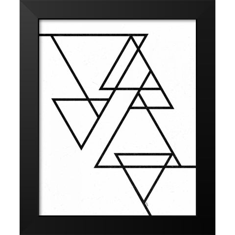 White Triangle Black Modern Wood Framed Art Print by Louise, Gigi