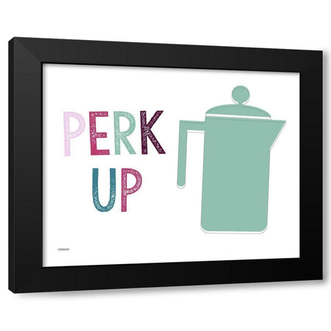 Perk Up Black Modern Wood Framed Art Print with Double Matting by Louise, Gigi