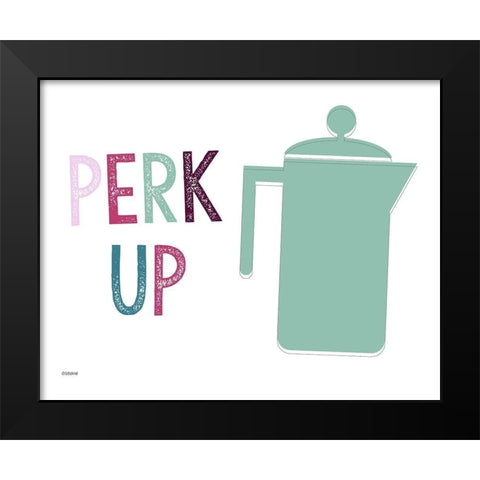 Perk Up Black Modern Wood Framed Art Print by Louise, Gigi