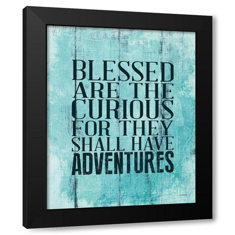 Blessed Adventures Black Modern Wood Framed Art Print with Double Matting by Louise, Gigi