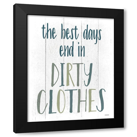 Dirty Clothes Black Modern Wood Framed Art Print by Louise, Gigi