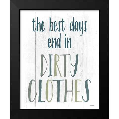 Dirty Clothes Black Modern Wood Framed Art Print by Louise, Gigi