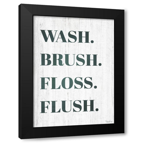 Wash Brush Black Modern Wood Framed Art Print with Double Matting by Louise, Gigi
