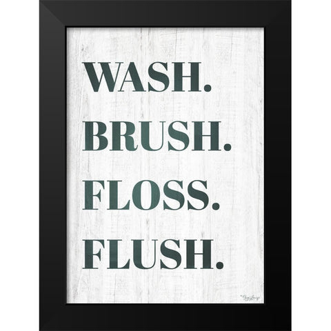 Wash Brush Black Modern Wood Framed Art Print by Louise, Gigi
