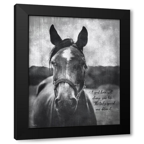 Great Horse Black Modern Wood Framed Art Print with Double Matting by Louise, Gigi