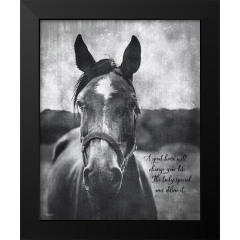 Great Horse Black Modern Wood Framed Art Print by Louise, Gigi