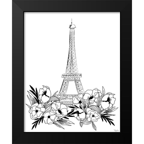 Eiffel Black White Black Modern Wood Framed Art Print by Louise, Gigi