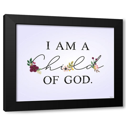 Child of God Black Modern Wood Framed Art Print with Double Matting by Louise, Gigi