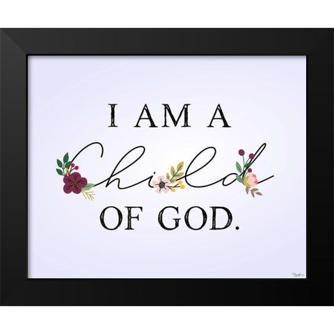 Child of God Black Modern Wood Framed Art Print by Louise, Gigi