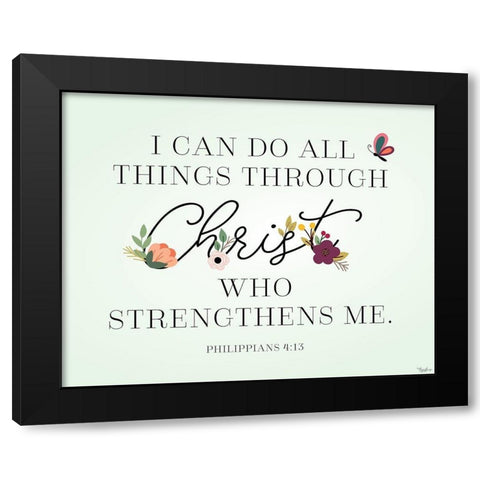 Christ Strengthens Black Modern Wood Framed Art Print with Double Matting by Louise, Gigi