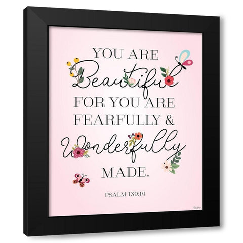 You Beautiful Black Modern Wood Framed Art Print with Double Matting by Louise, Gigi