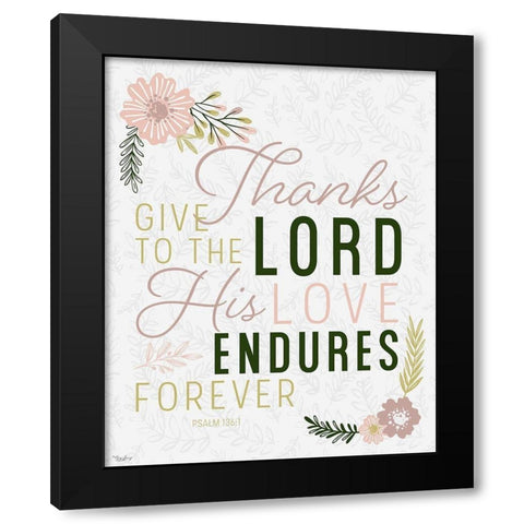 Thanks Lord Black Modern Wood Framed Art Print with Double Matting by Louise, Gigi