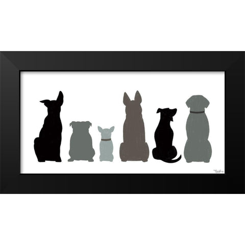 Dogs With Black Black Modern Wood Framed Art Print by Louise, Gigi