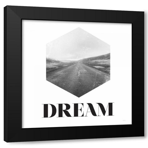 Dream Black Modern Wood Framed Art Print with Double Matting by Louise, Gigi