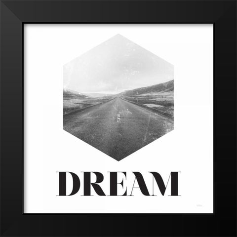 Dream Black Modern Wood Framed Art Print by Louise, Gigi
