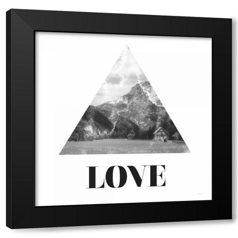 Love Black Modern Wood Framed Art Print with Double Matting by Louise, Gigi