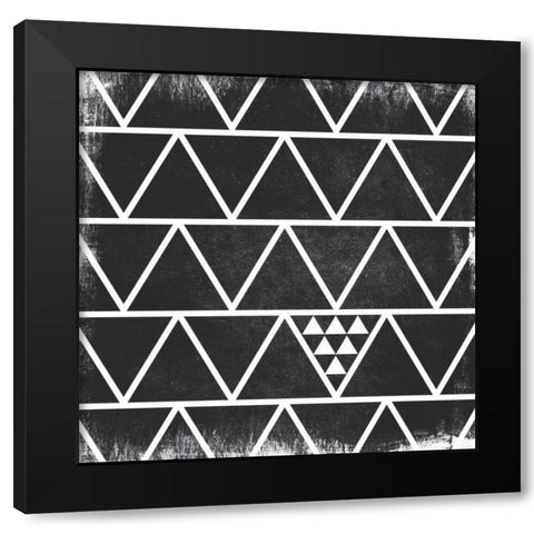 Black Pattern Black Modern Wood Framed Art Print with Double Matting by Louise, Gigi
