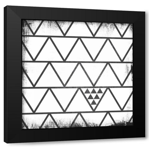 White Pattern Black Modern Wood Framed Art Print with Double Matting by Louise, Gigi